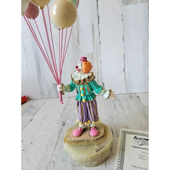 Ron Lee Bunches clown balloons pastel large gold 1996 vintage limited statue fig - Picture 10 of 11